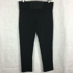 Active USA Legging Pants Womens Sz L Black Stretch Ponte‎ Knit Pants